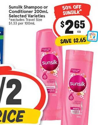 IGA Sunsilk Shampoo Or Conditioner offer