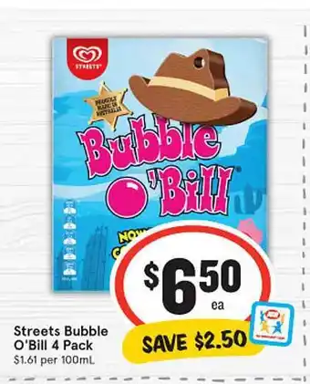 IGA Strets Bubble O'bill 4 Pack offer