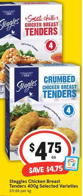 IGA Steggles Chicken Breast Tenders offer