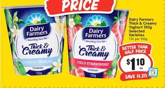 IGA Dairy Farmers Thick & Creamy Yoghurt offer