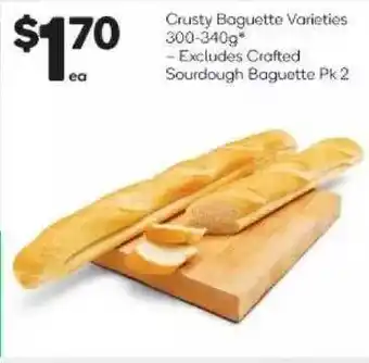 Woolworths Crusty Baguette offer