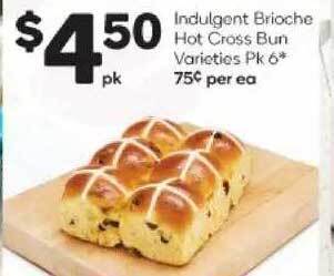 Woolworths Indulgent Brioche Hot Cross Bun offer