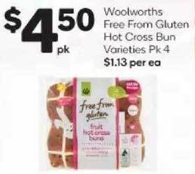 Woolworths Woolworths Free From Gluten Hot Cross Bun offer