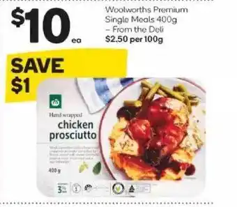 Woolworths Woolworths Premium Single Meals offer