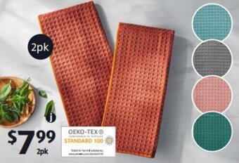 ALDI Waffle Microfibre Tea Towel 2pk offer