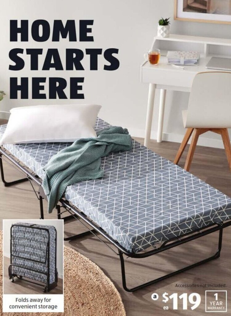 Fold Away Bed offer at ALDI