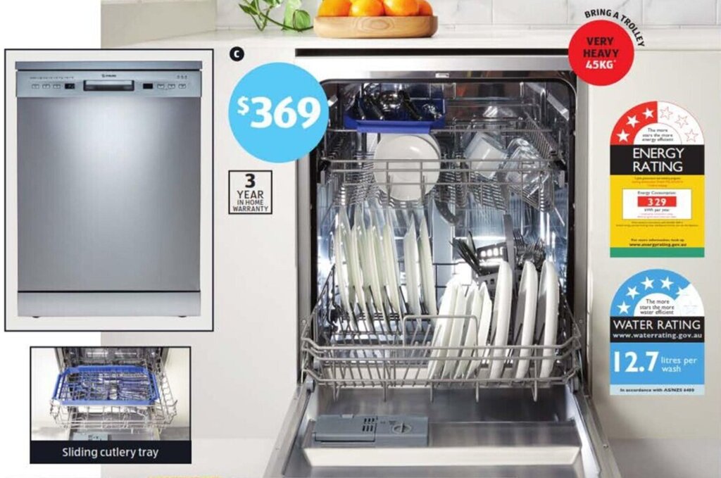 14 Place Stainless Steel Dishwasher offer at ALDI