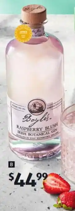 Boyle's Raspberry Blush Gin 700ml