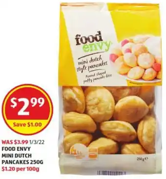 ALDI Food Envy Mini Dutch Pancakes 250g offer