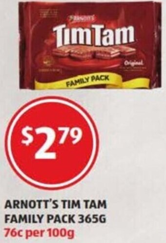 ALDI Arnott's Tim Tam Family Pack 365g offer