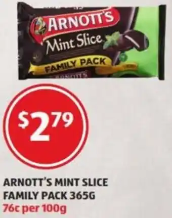 ALDI Arnott's Mint Slice Family Pack 365g offer