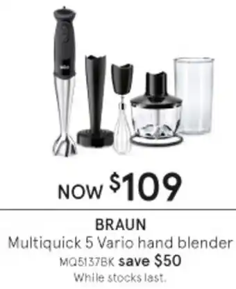 Myer Braun Multiquick 5 Vario Hand Blender offer