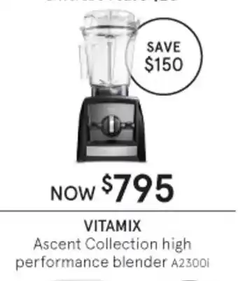 Myer Vitamix Ascent Collection High Performance Blender offer