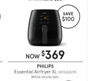 Myer Philips Essential Airfryer XL offer