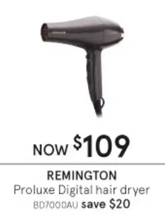 Myer Remington Proluxe Digital Hair Dryer offer