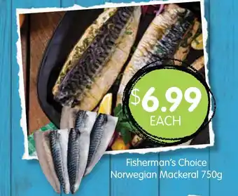 Fisherman's Choice Norwegian Mackeral 750g