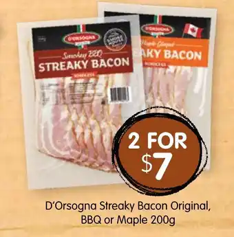 Spudshed D'Orsogna Skreaky Bacon Original BBQ or Maple 200g offer