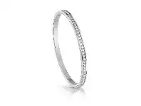 Bevilles Jewellery Guess All Around Guess Rhodium Plated Pave Crystal Bangle offer