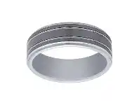 Bevilles Jewellery Stanton Made for Men Tungsten Polished Edges Ring 8mm offer