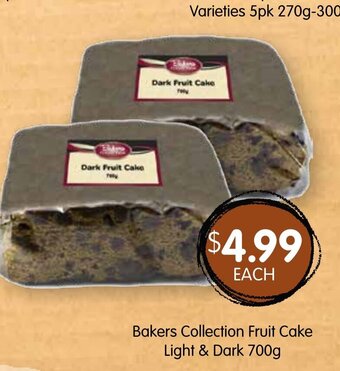 Spudshed Bakers Collection Fruit Cake Light & Dark 700g offer