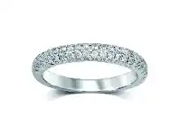 Bevilles Jewellery French Pave Eternity Ring with 1/2ct of Diamonds in 18ct White Gold - N offer