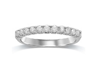 Bevilles Jewellery Eternity Ring with 1/2ct of Diamonds in 9ct White Gold - N offer