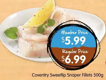 Spudshed Coventry Sweetlip Snaper Fillets 500g offer