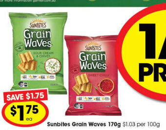 Ritchies Sunbites Grain Waves 170g offer