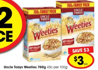 Uncle Toby's Weeties 700g