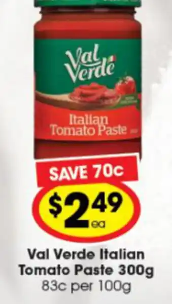 Ritchies Val Verde Italian Tomato Paste 300g offer