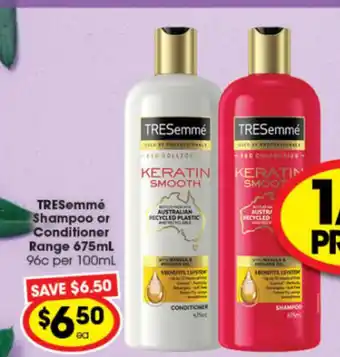 TRESemmé Shampoo and Conditioner Range 675ml