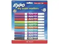 Officeworks Expo Fine Whiteboard Markers Bullet Assorted 10 Pack offer