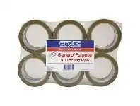 Officeworks Stylus General Purpose Packing Tape Brown 6 Pack offer