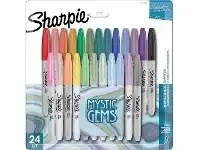 Officeworks Sharpie Fine Permanent Markers 24 Pack Mystic Gems offer