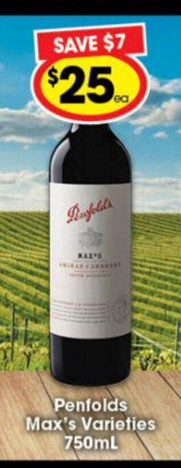 Ritchies Penfolds Max's Varieties 750ml offer