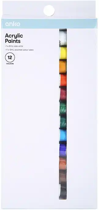 Kmart 12 Pack Acrylic Paints offer