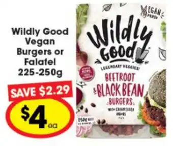 Ritchies Wildly Good Vegan Burgers or Falafel 225-250g offer