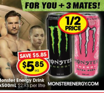 Ritchies Monster Energy Drink 4x500ml offer