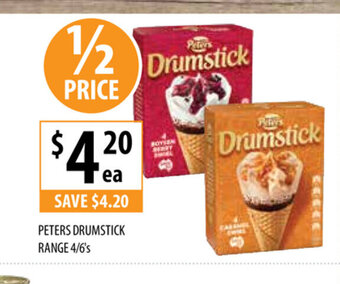 Supabarn Peters Drumstick Range 4/6's offer