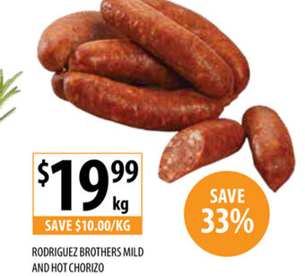 Rodriguez Brothers Mild and Hot Chorizo