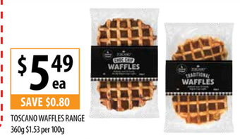 Supabarn Toscano Waffles Range 360g offer