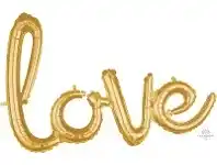 Balloons - Foil Letters, 'Love' Gold