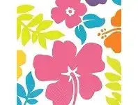 The Party People Shop Serviettes - Luncheon, Hibiscus White 16 pk offer