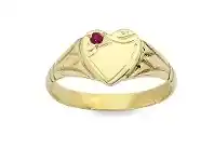 Bevilles Jewellery Children's Personalised 9ct Yellow Gold Signet Ring offer