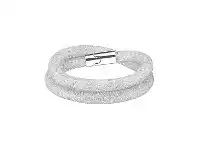Bevilles Jewellery Swarovski Stardust Deluxe Silver Double Bracelet offer