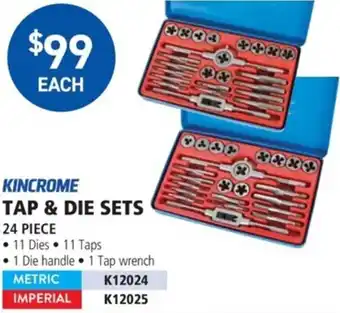 Tap & Die Sets 24 Piece