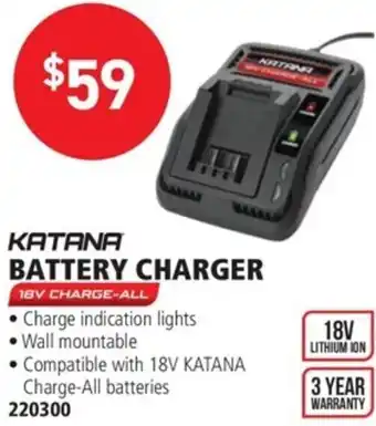 Katana Battery Charger 220300