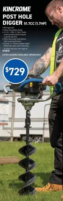 Kincrome Post Hole Digger 51.7cc offer