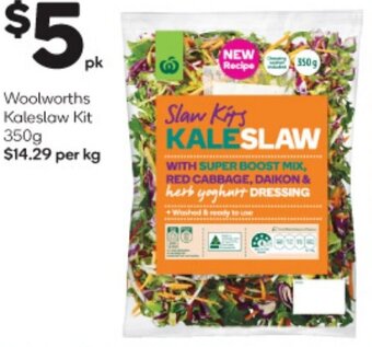 Woolworths Woolworths Kaleslaw Kit 350g offer