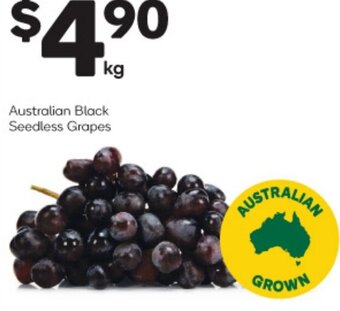 Woolworths Australian Black Seedless Grapes offer
